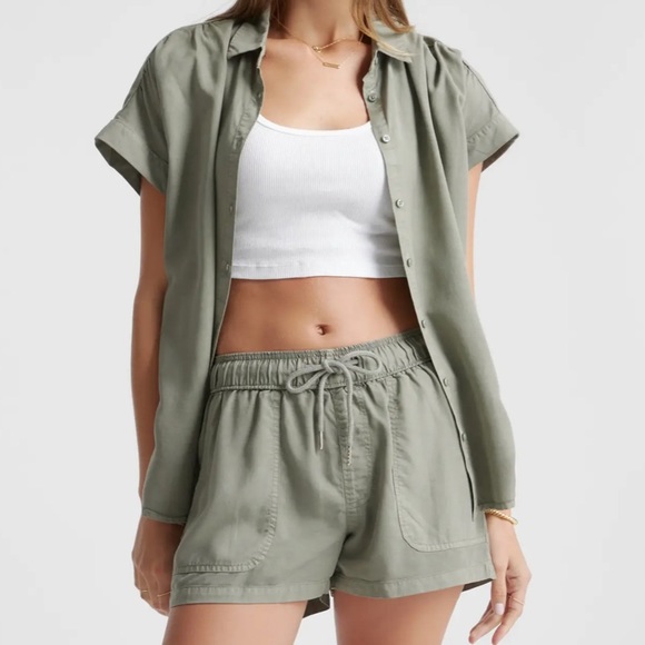 Quince Tops Vintage Wash Tencel Camp Shirt Poshmark